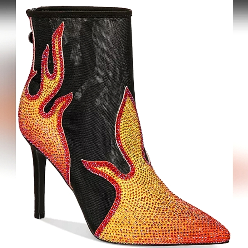 New w/Box Thalia Sodi Rayenn Embellished Side-Zip Pointy-Toe Ankle Dress Booties - Picture 5 of 5